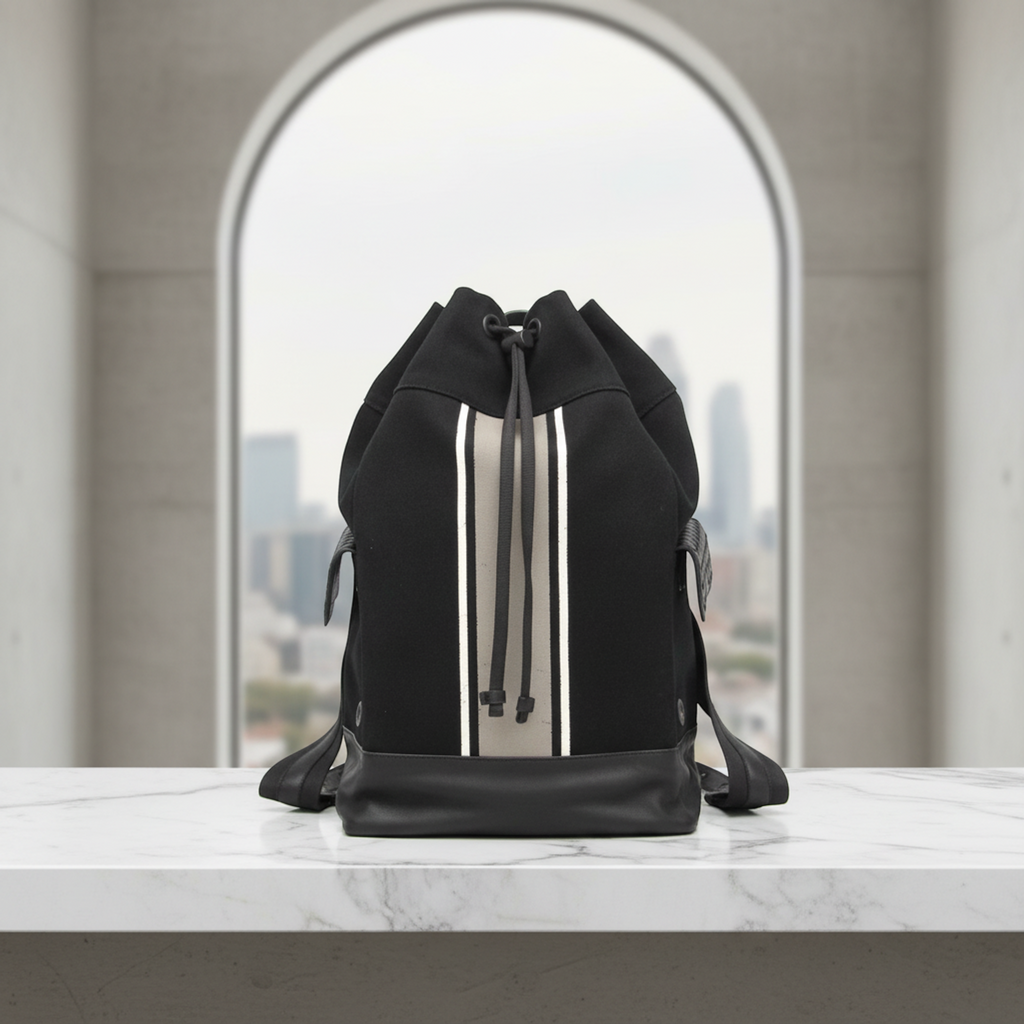 Bottega Veneta · Striped Drawstring Backpack