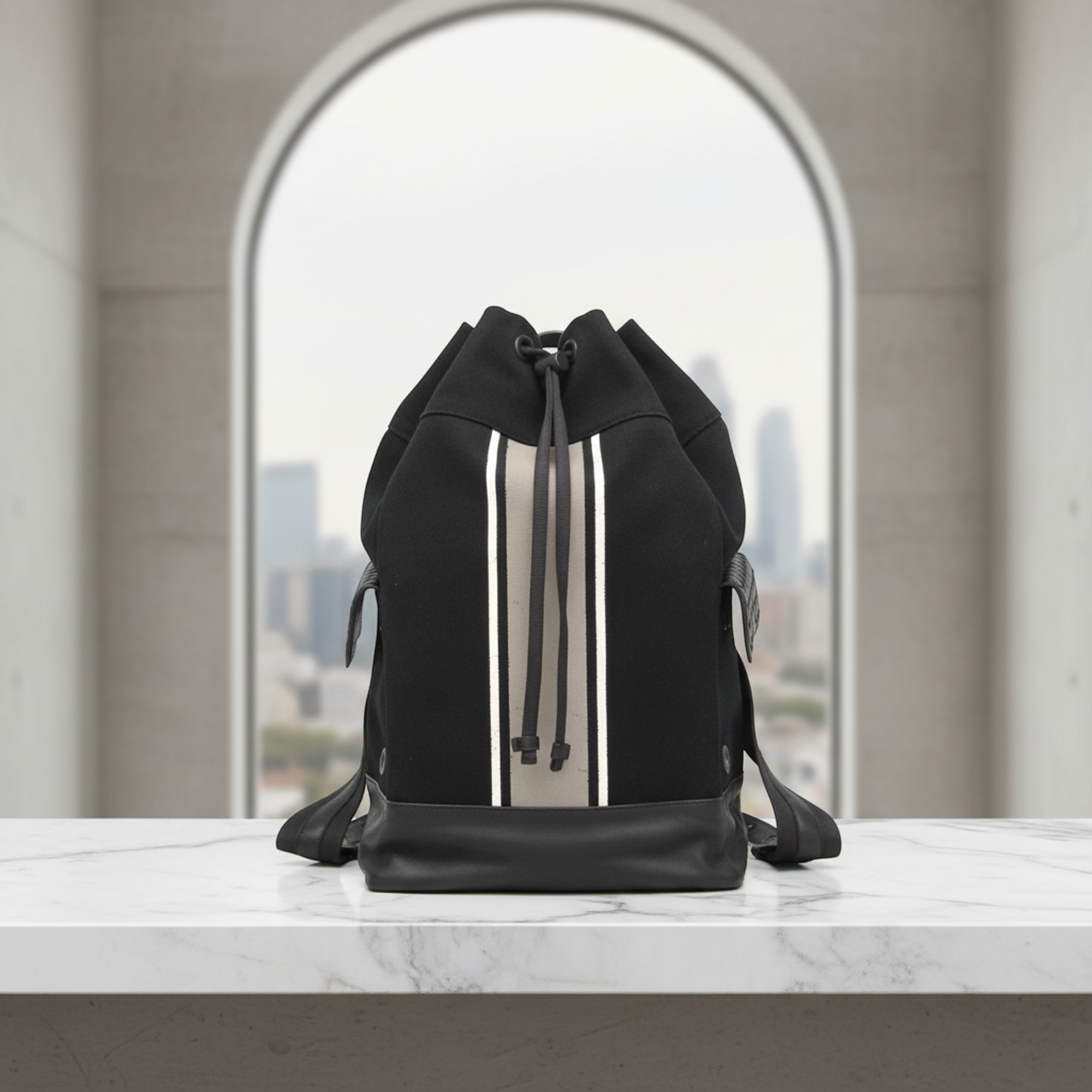 Bottega Veneta · Striped Drawstring Backpack