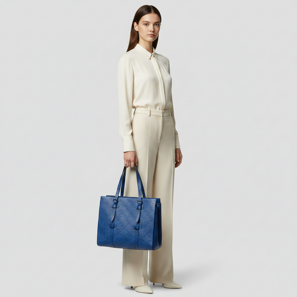 Gucci GG Embossed Tote · Leather
