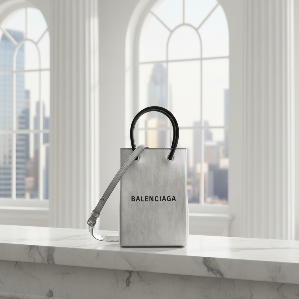 Balenciaga Shopping Phone Holder · Leather