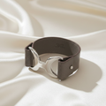 Hermès Pavane · Étoupe Leather Bangle