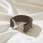 Hermès Pavane · Étoupe Leather Bangle