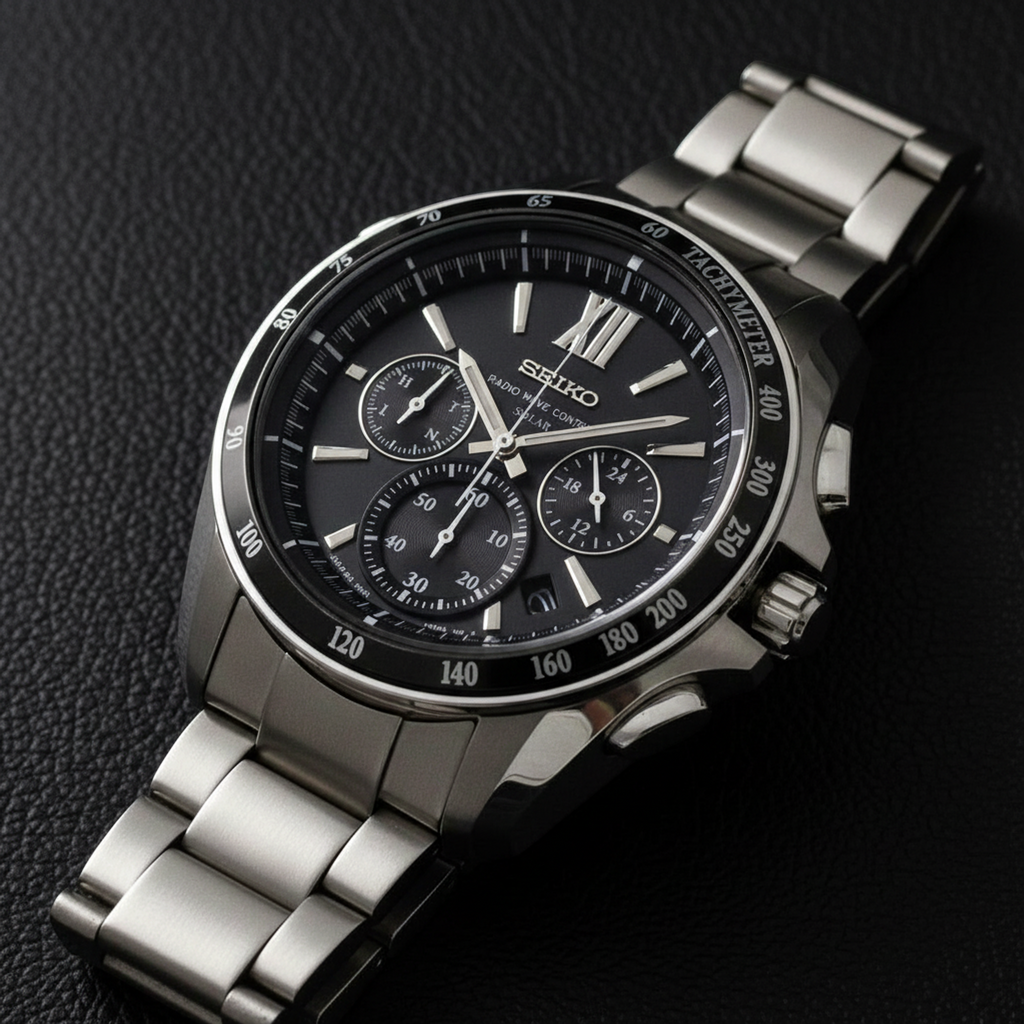 Seiko Brightz · Steel · Solar Chronograph