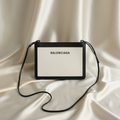 Balenciaga Navy Pochette · Canvas & Leather