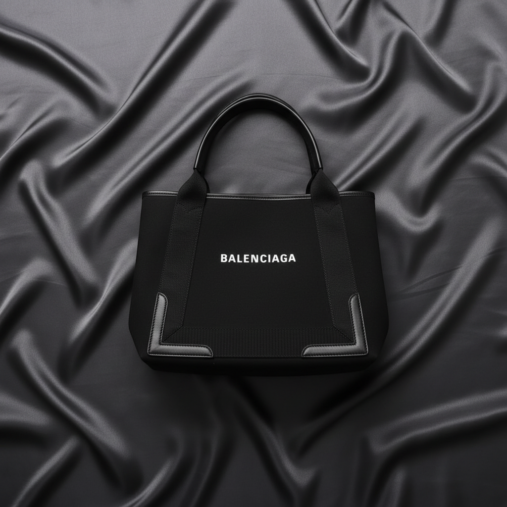 Balenciaga Navy Cabas S · Canvas Tote