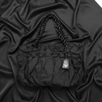 Prada Ruffled Chain · Nylon Tote