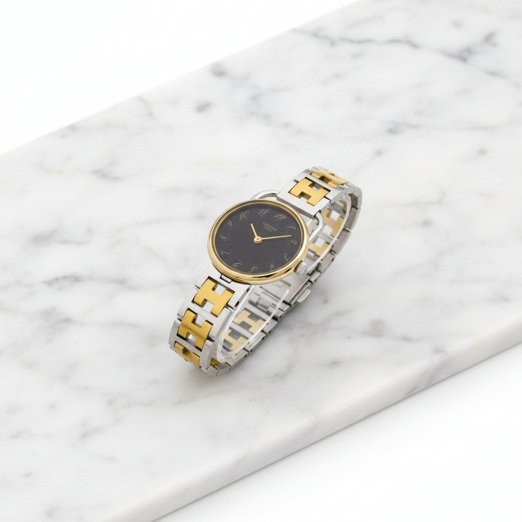 Hermès Arceau · Gold Plated Steel · Quartz