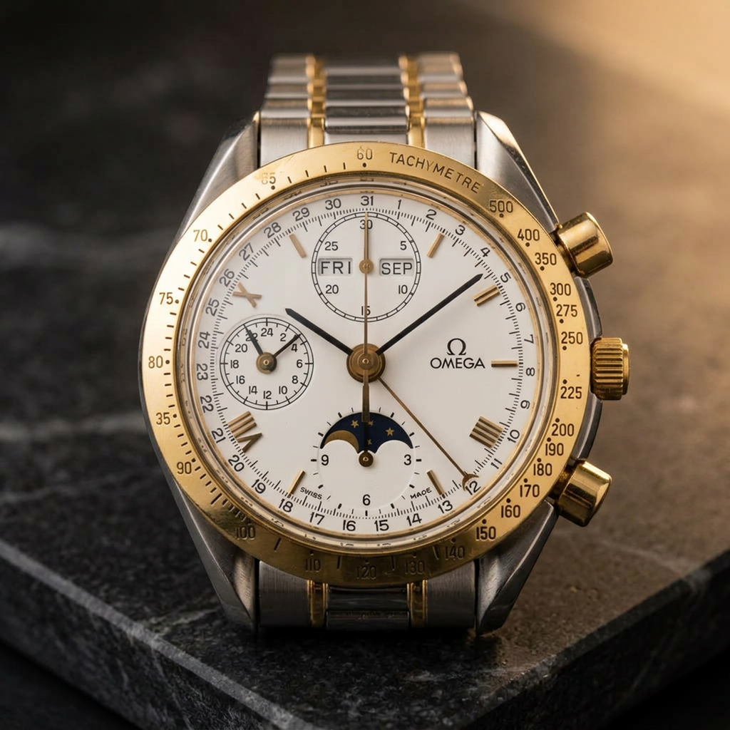 Omega Speedmaster · Moonphase · Steel & Gold