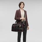 Hunting World Check · Tweed Boston Bag