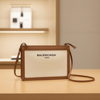 Balenciaga Navy Pochette · Canvas