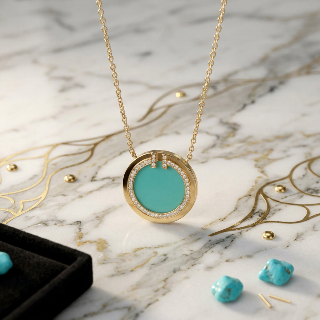 Tiffany T Two · Turquoise Diamond · Rose Gold