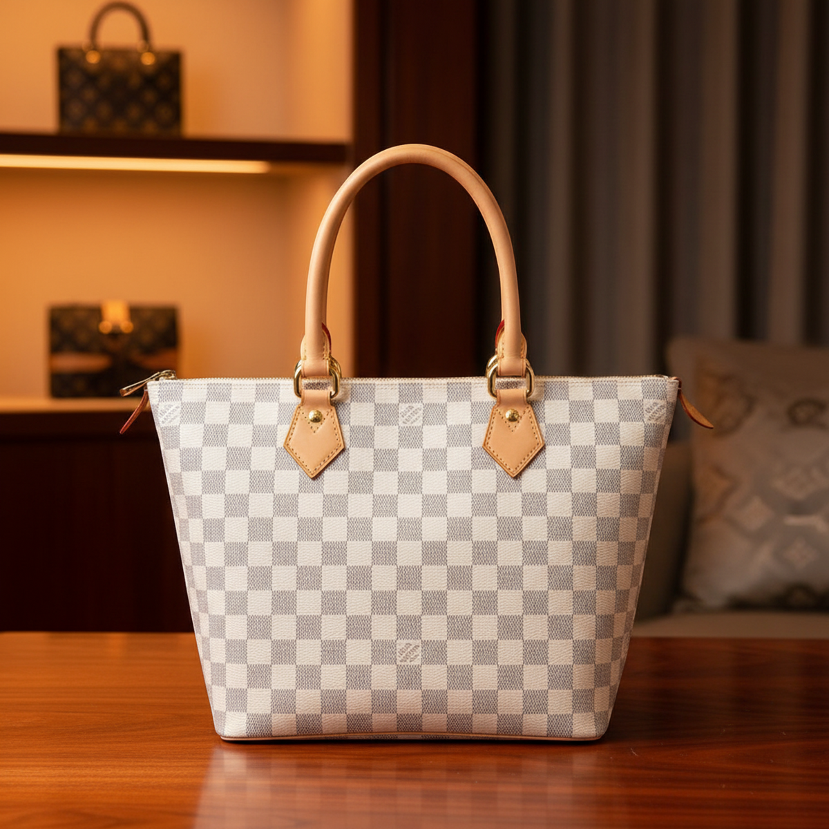 Louis Vuitton Saleya PM · Damier Azur