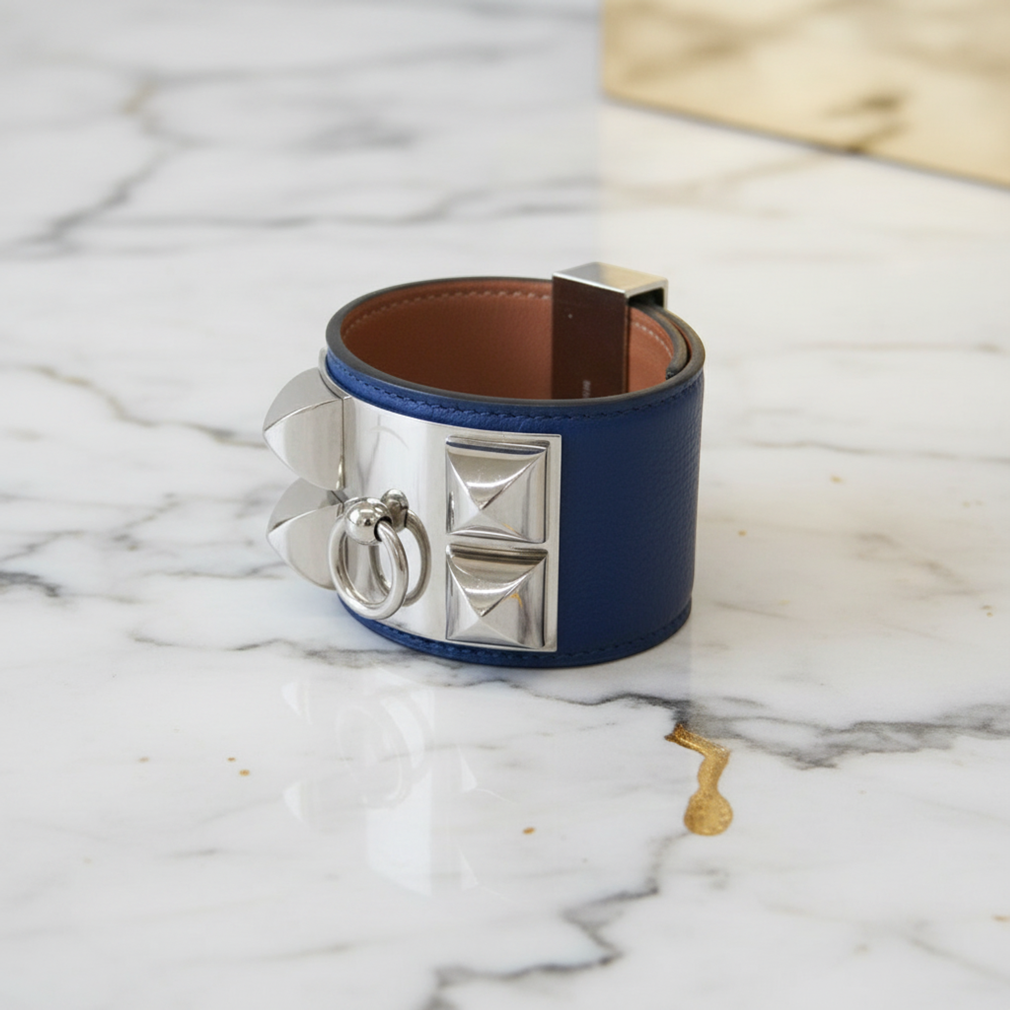 Hermès Collier de Chien · Bleu Saphir