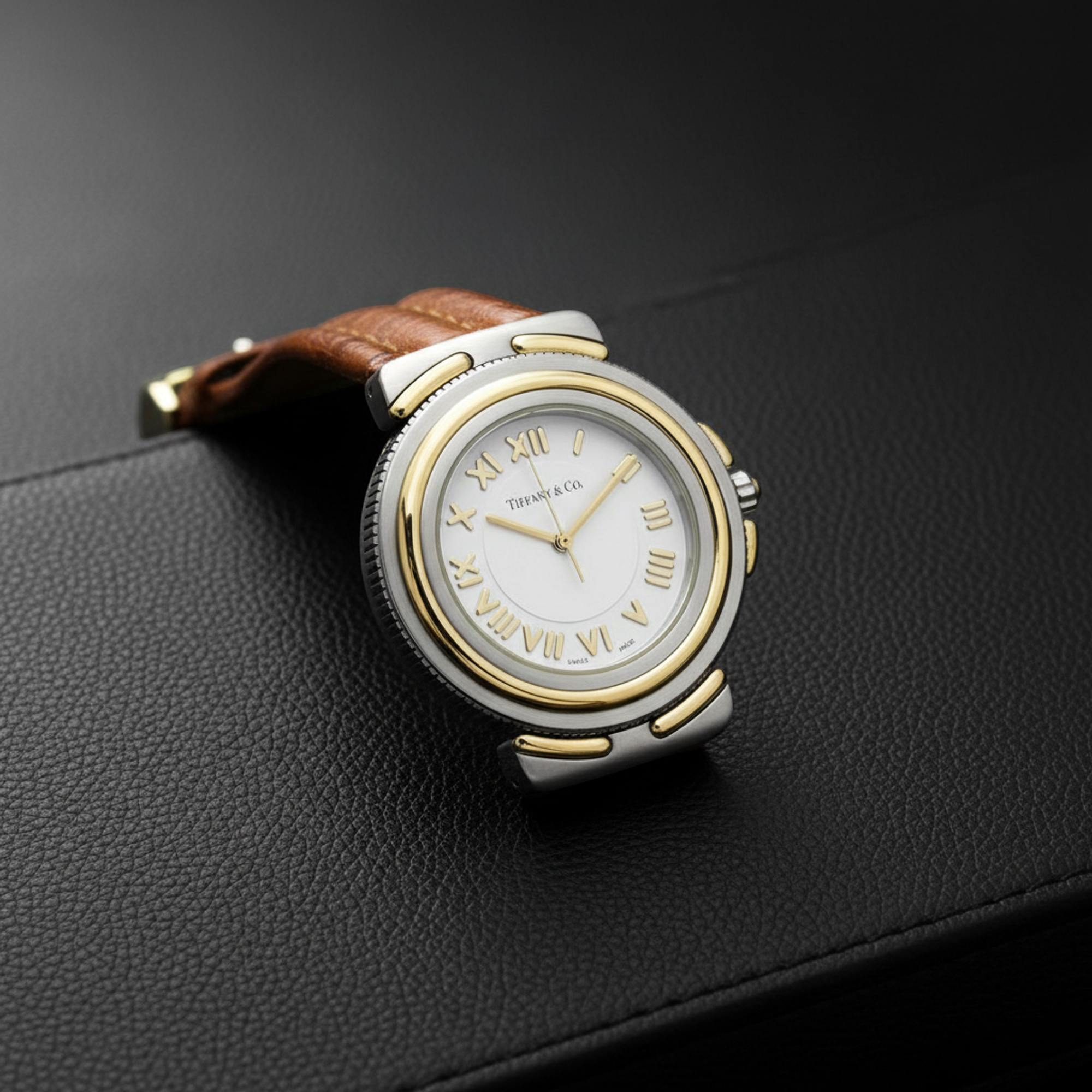 Tiffany Intaglio · 18K Gold & Steel · Quartz