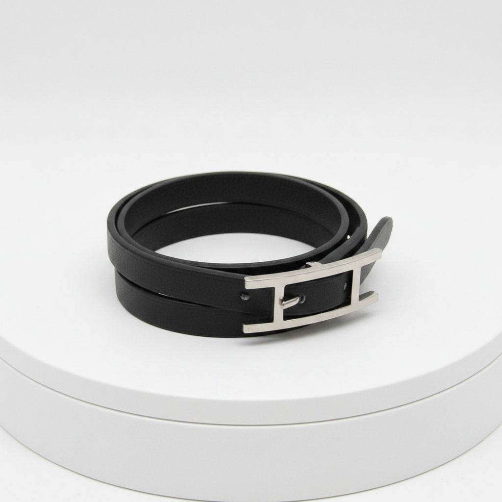 Hermès Hapi · 4-Row Leather Bangle