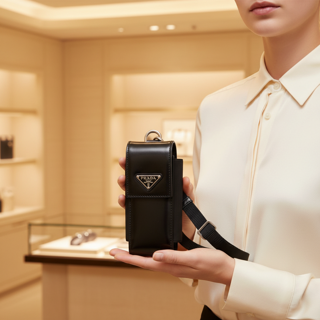Prada Triangle Logo · Phone Pouch