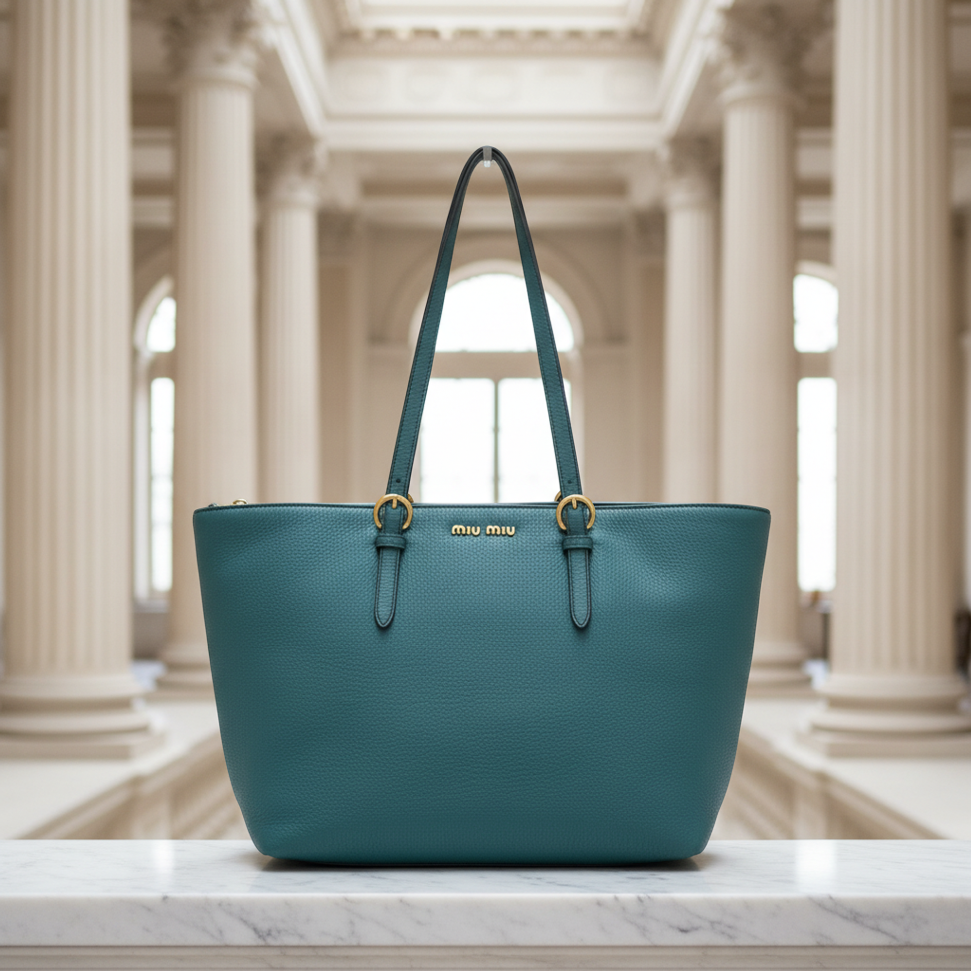 Miu Miu Vitello Daino · Leather Tote