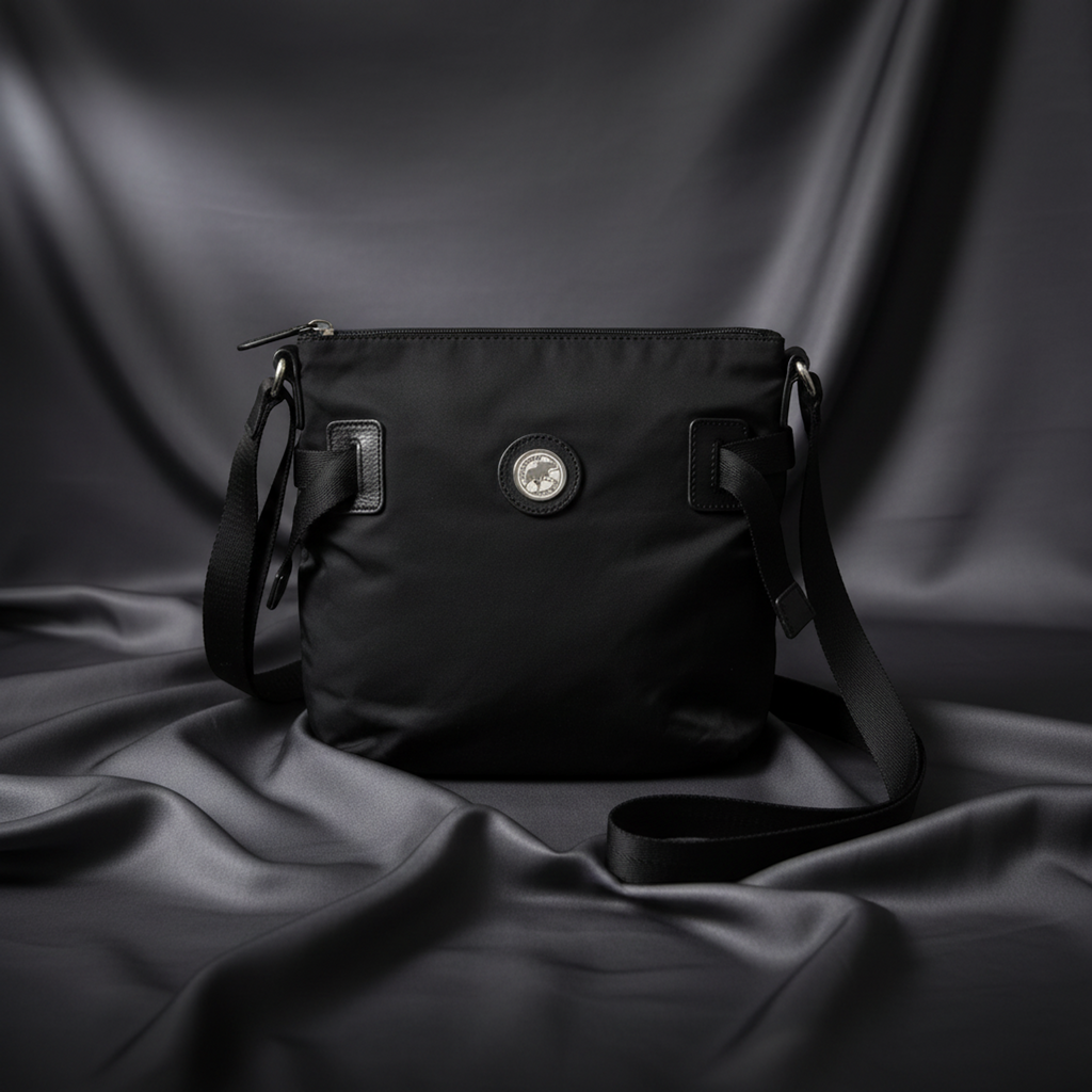 Hunting World · Nylon & Leather Shoulder Bag