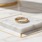 Tiffany Stacking Band · 3 Diamond · Rose Gold