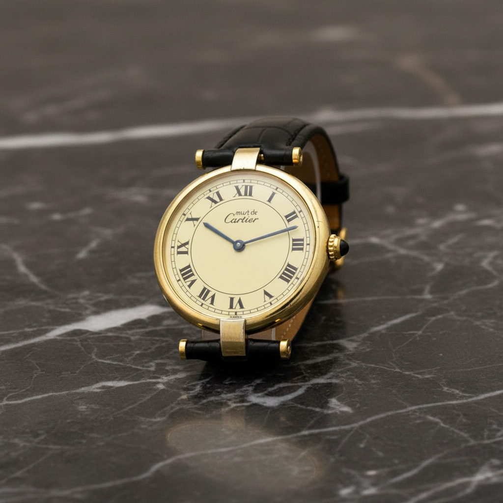 Cartier Must Vendome · Gold Plated · Quartz