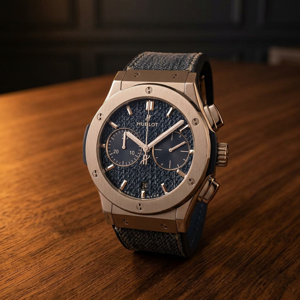 Hublot Classic Fusion Jeans · Titanium · Denim