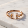 Tiffany T Wire · Rose Gold · Diamond