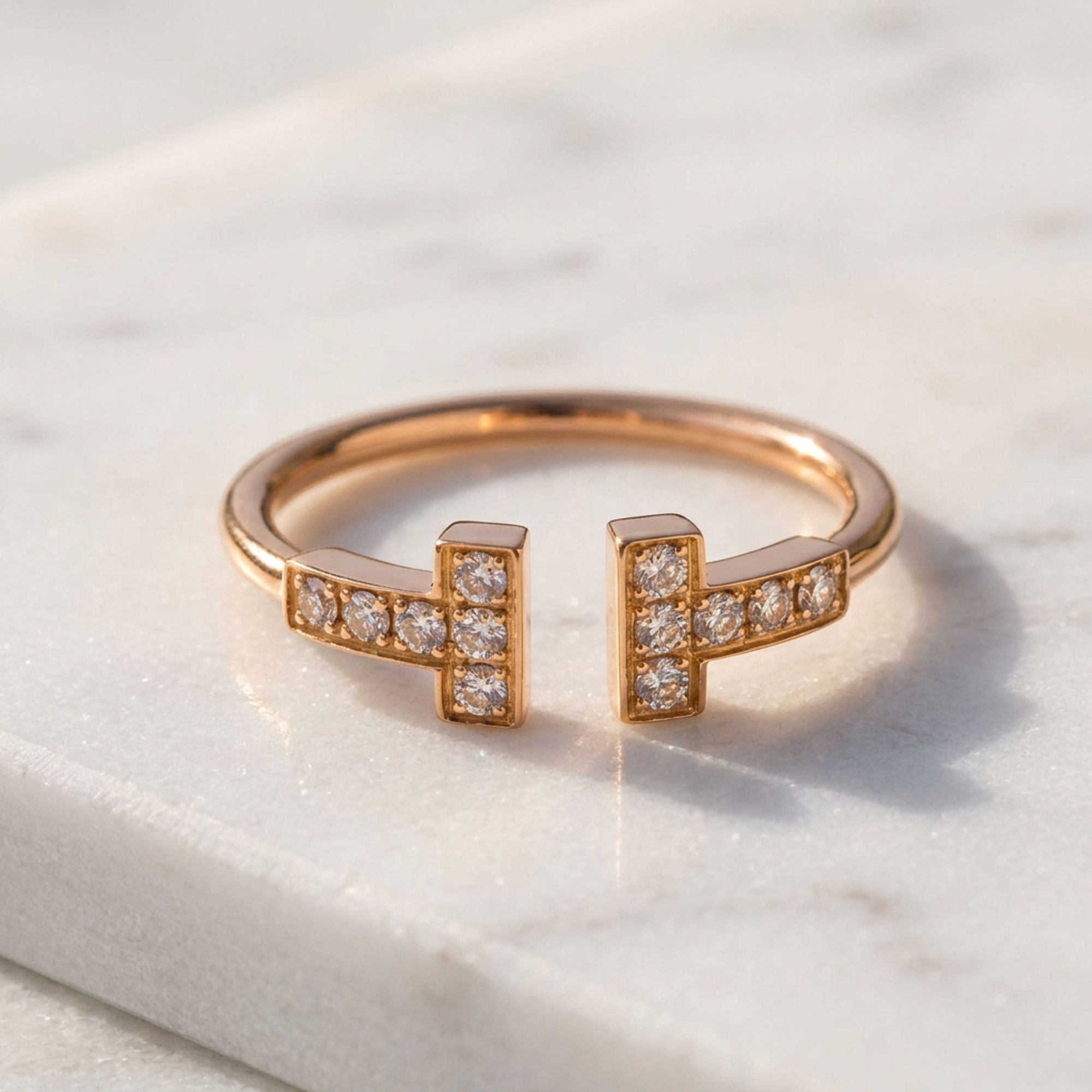 Tiffany T Wire · Rose Gold · Diamond