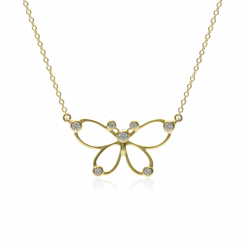 Tiffany Butterfly · Diamond · 18K Yellow Gold