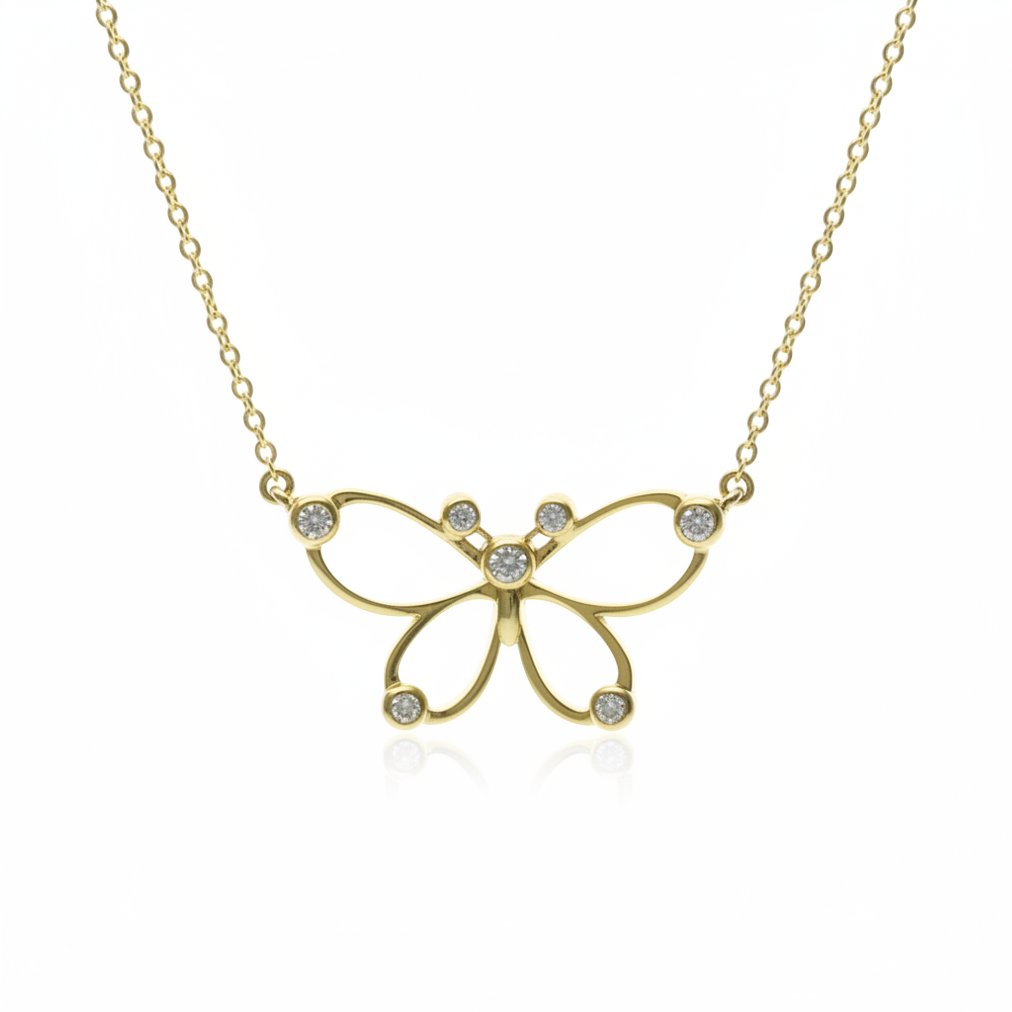 Tiffany Butterfly · Diamond · 18K Yellow Gold