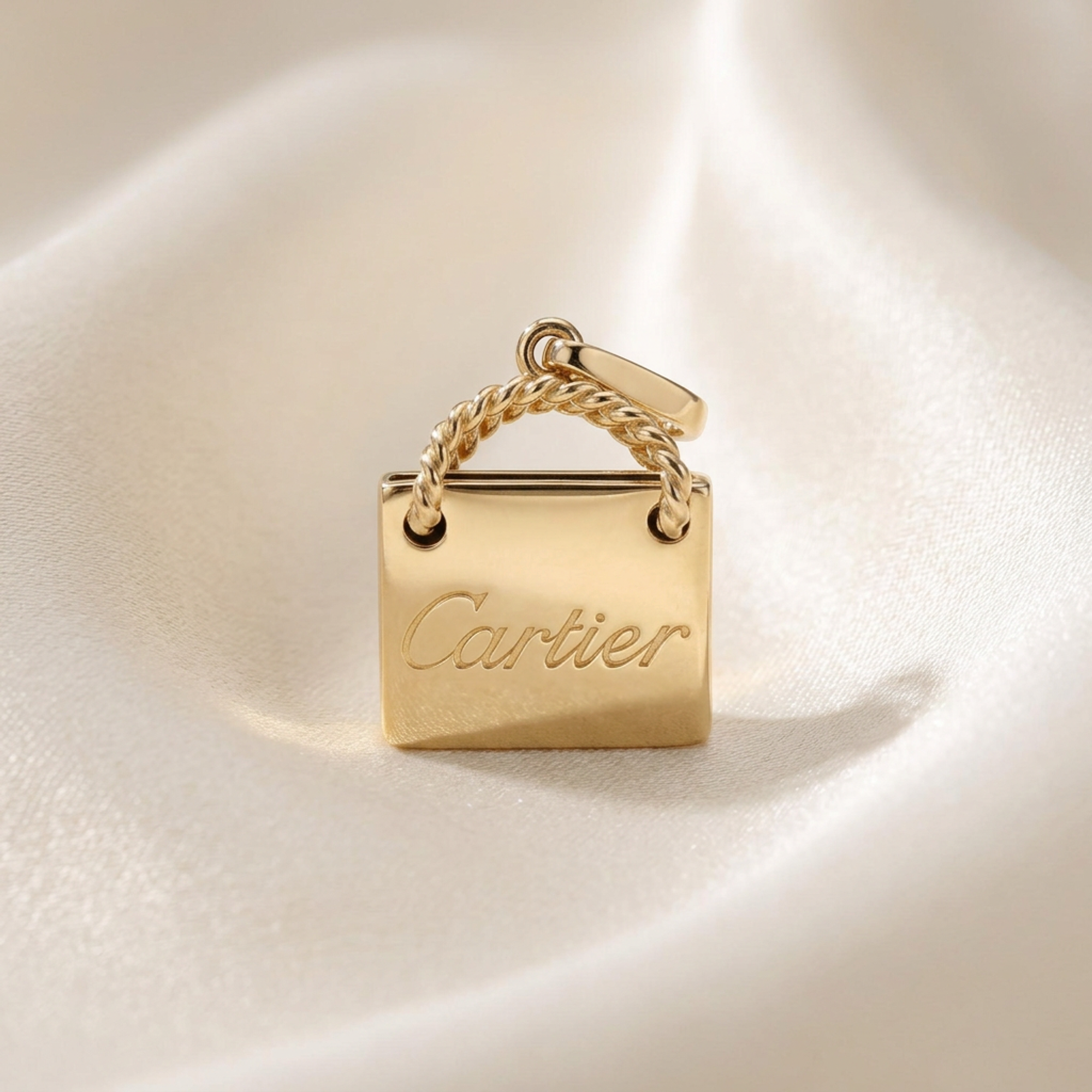 Cartier Shopping Bag Charm · Rose Gold