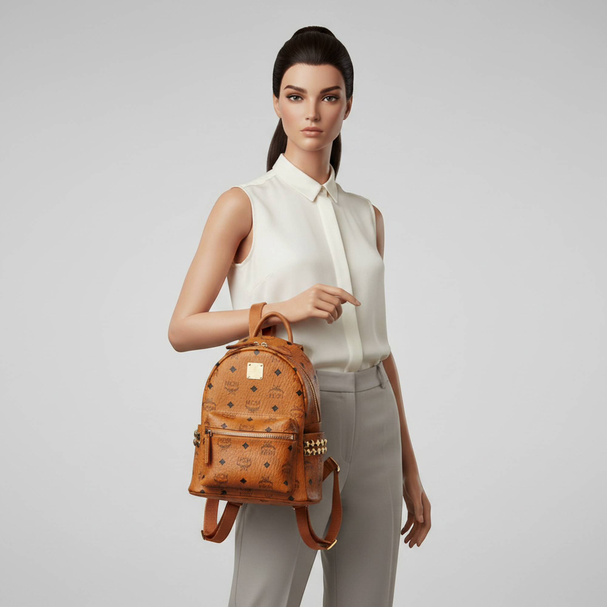 MCM Visetos · Mini Backpack