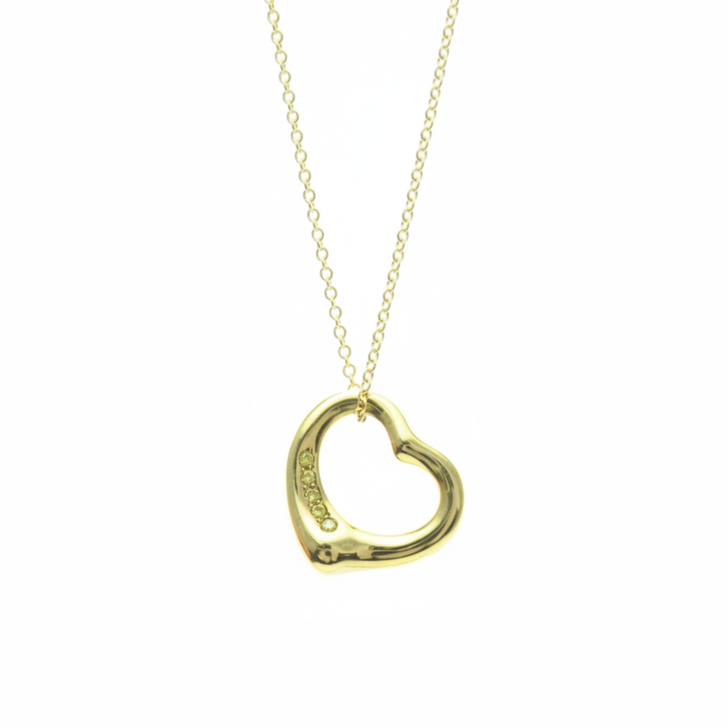 Tiffany Open Heart · 18K Yellow Gold · Diamond