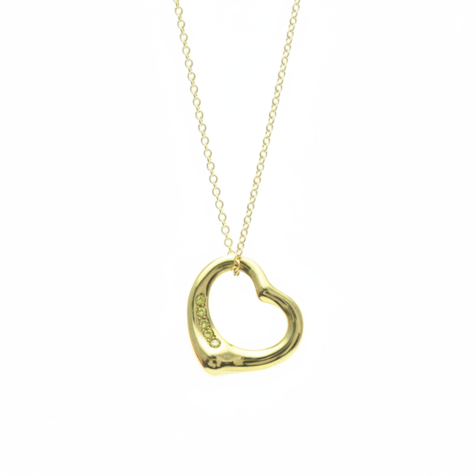 Tiffany Open Heart · 18K Yellow Gold · Diamond