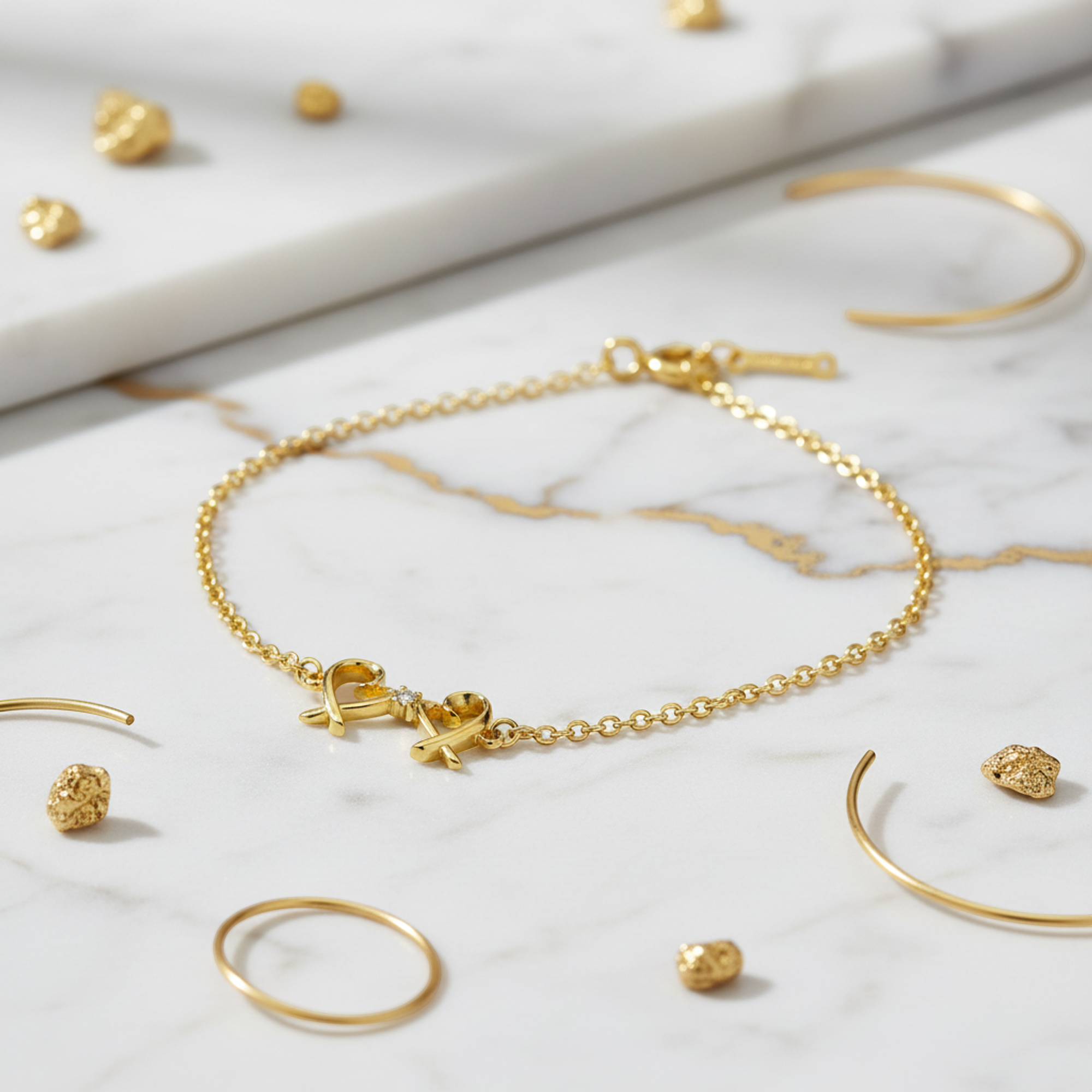 Tiffany Double Loving Heart · 18K Yellow Gold