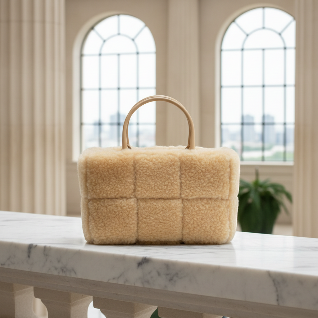 Bottega Veneta Intrecciato Arco · Fur Tote