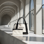 Balenciaga Navy Cabas · Canvas