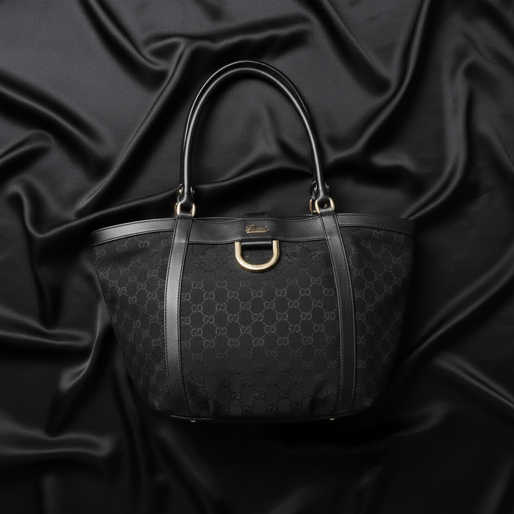 Gucci GG Canvas Tote · Leather Trim