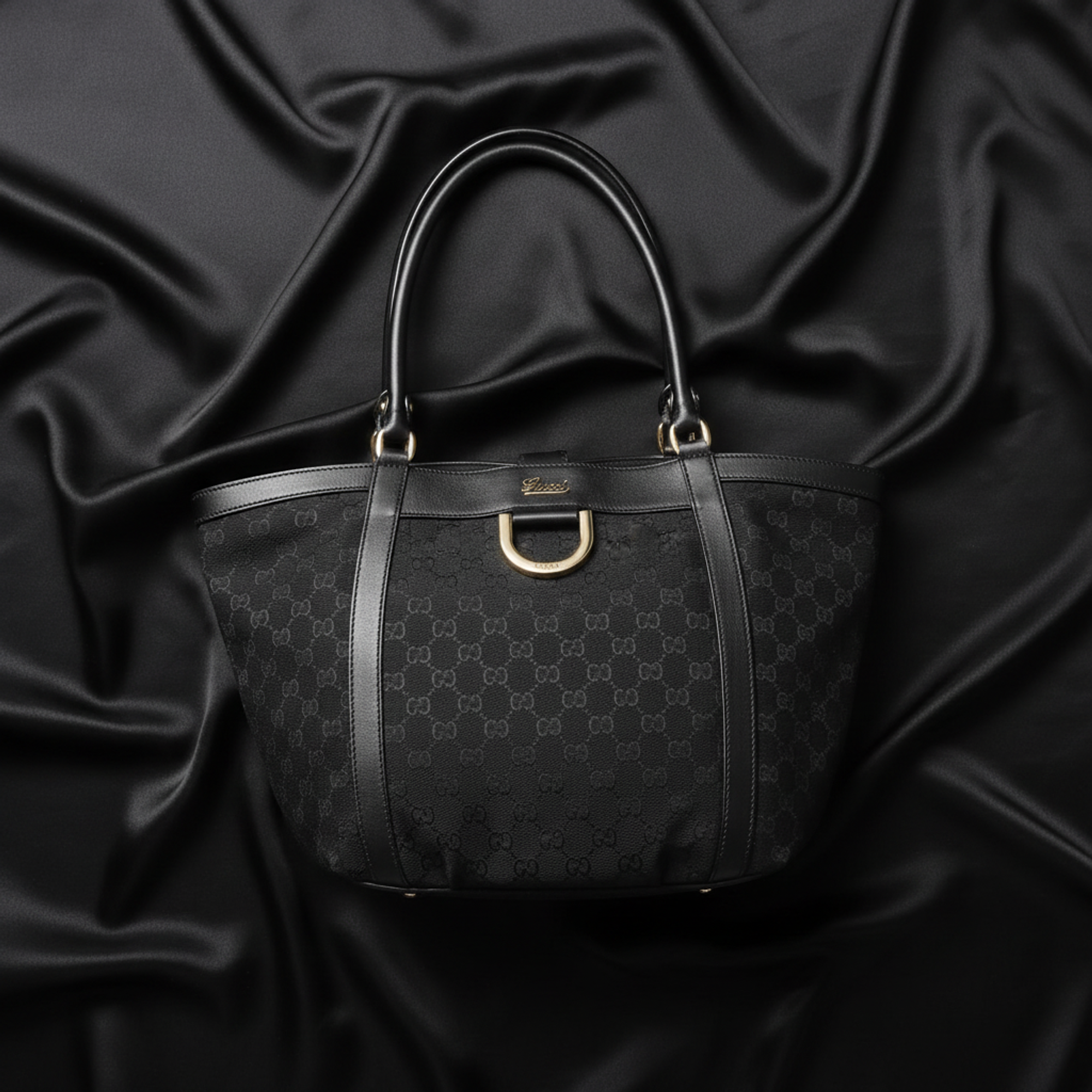 Gucci GG Canvas Tote · Leather Trim