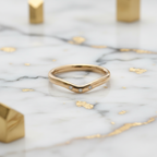 Tiffany Curved Band · Rose Gold · Diamond