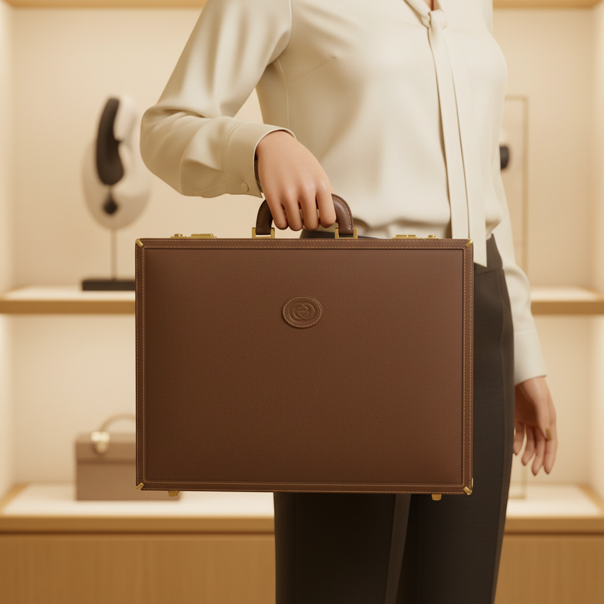 Gucci Interlocking G · Leather Attaché Case