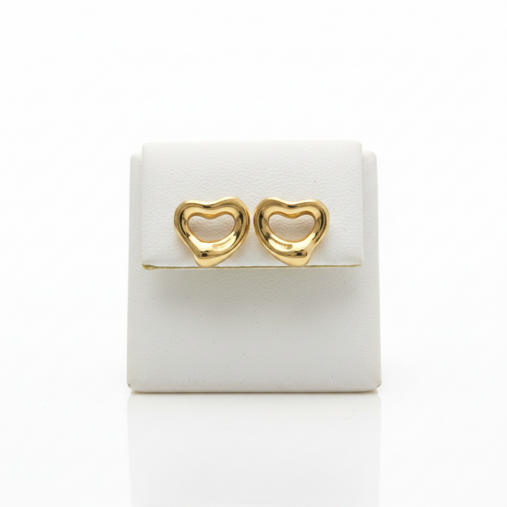 Tiffany Open Heart · Rose Gold · Studs