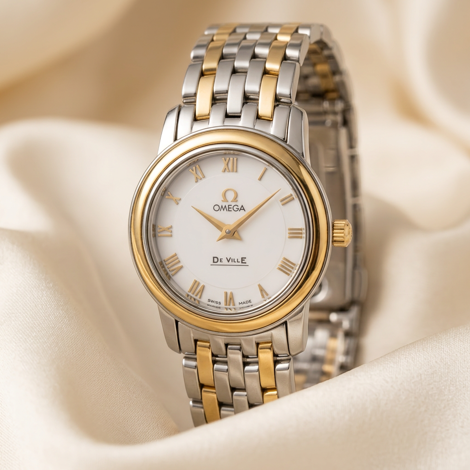 Omega De Ville Prestige · MOP · Steel & 18K Yellow Gold