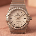Omega Constellation · Diamond MOP · Steel