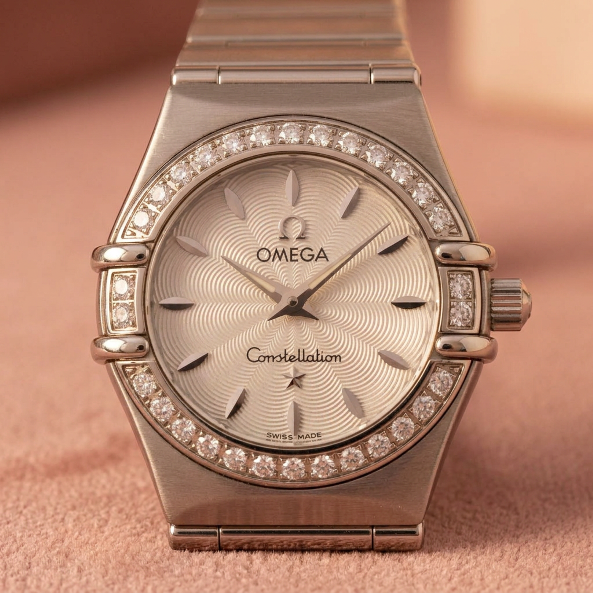 Omega Constellation · Diamond MOP · Steel