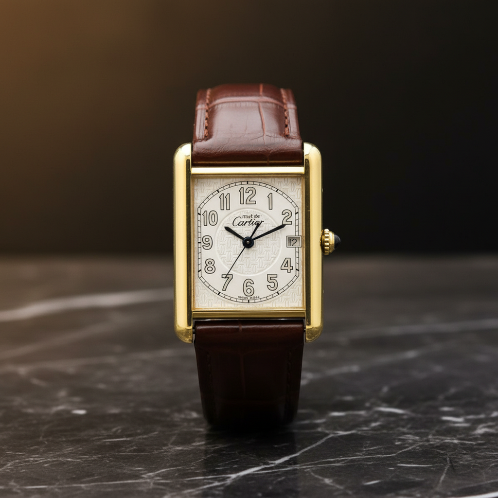 Cartier Must Tank · Gold Plated · Quartz