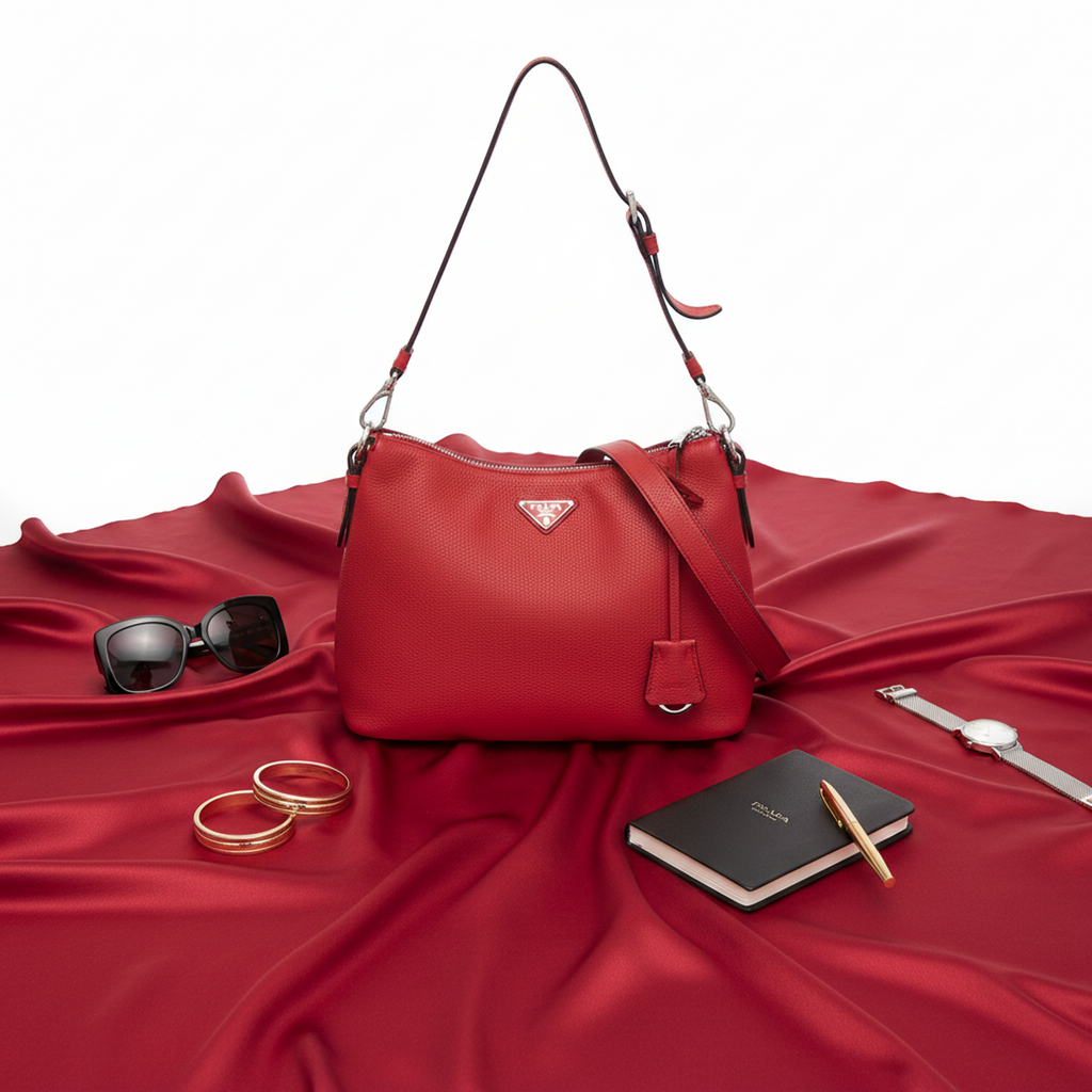 Prada Vitello Daino · Leather Shoulder Bag