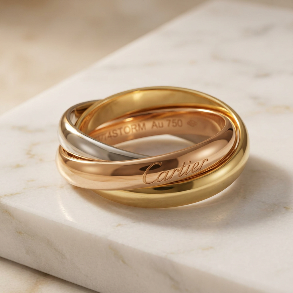 Cartier Trinity · Tri-Gold · Diamond
