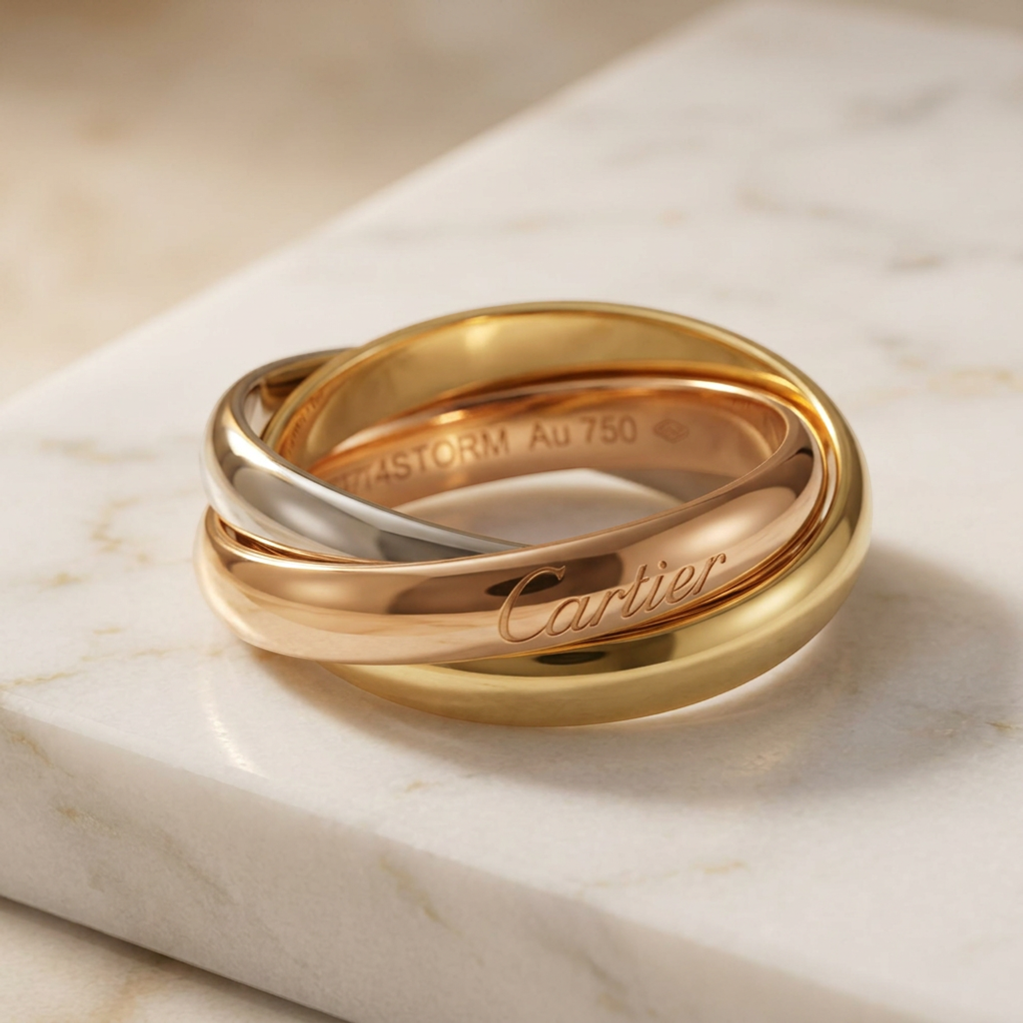 Cartier Trinity · Tri-Gold · Diamond