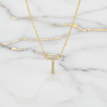AHKAH Initial · T Diamond · 18K Yellow Gold