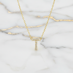 AHKAH Initial · T Diamond · 18K Yellow Gold